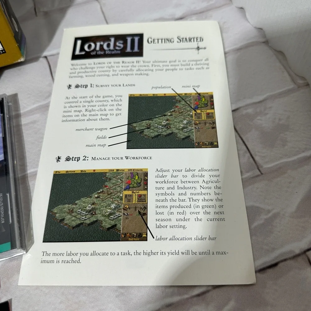 Lords of the Realm II PC CD ROM‎ Game Sierra 1996 Teen T